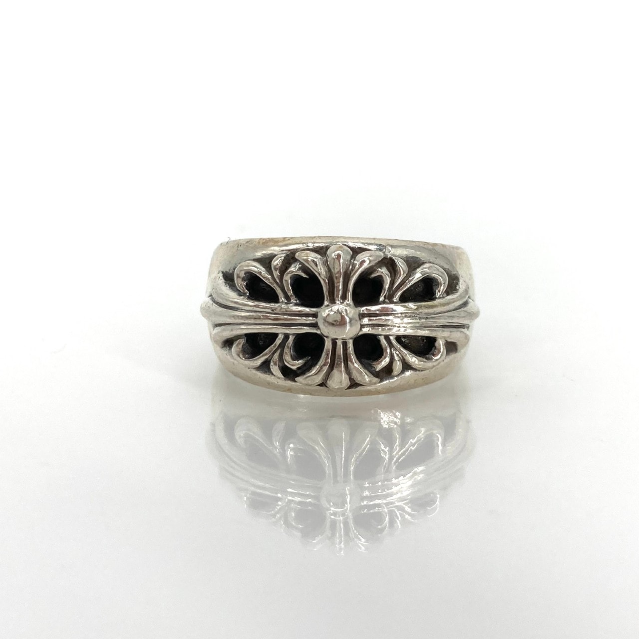 CHROME HEARTS(クロムハーツ) FLRL CRS フローラルクロス SV925 リング・指輪 17.05g シルバー