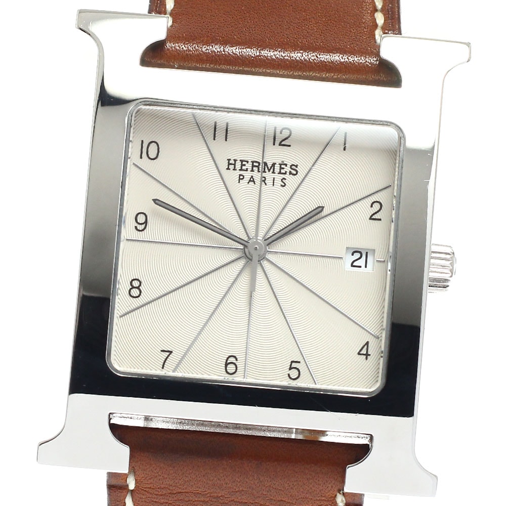 ☆良品 エルメス Hウォッチ デイト HH1.810 メンズ 【中古】