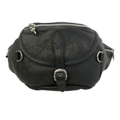 CHROME HEARTS クロムハーツ(原本有) #1 SNAT PACK スナットパック ダガージップ ガンスリンガーベルト レザー ウエストバッグ ブラック系【中古】