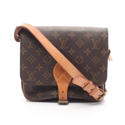 ルイ・ヴィトン LOUIS VUITTON カルトシエールMM モノグラム ショルダーバッグ バッグ PVCコーティングキャンバス レザー モノグラム レディース ブラウン系 M51253 【中古】