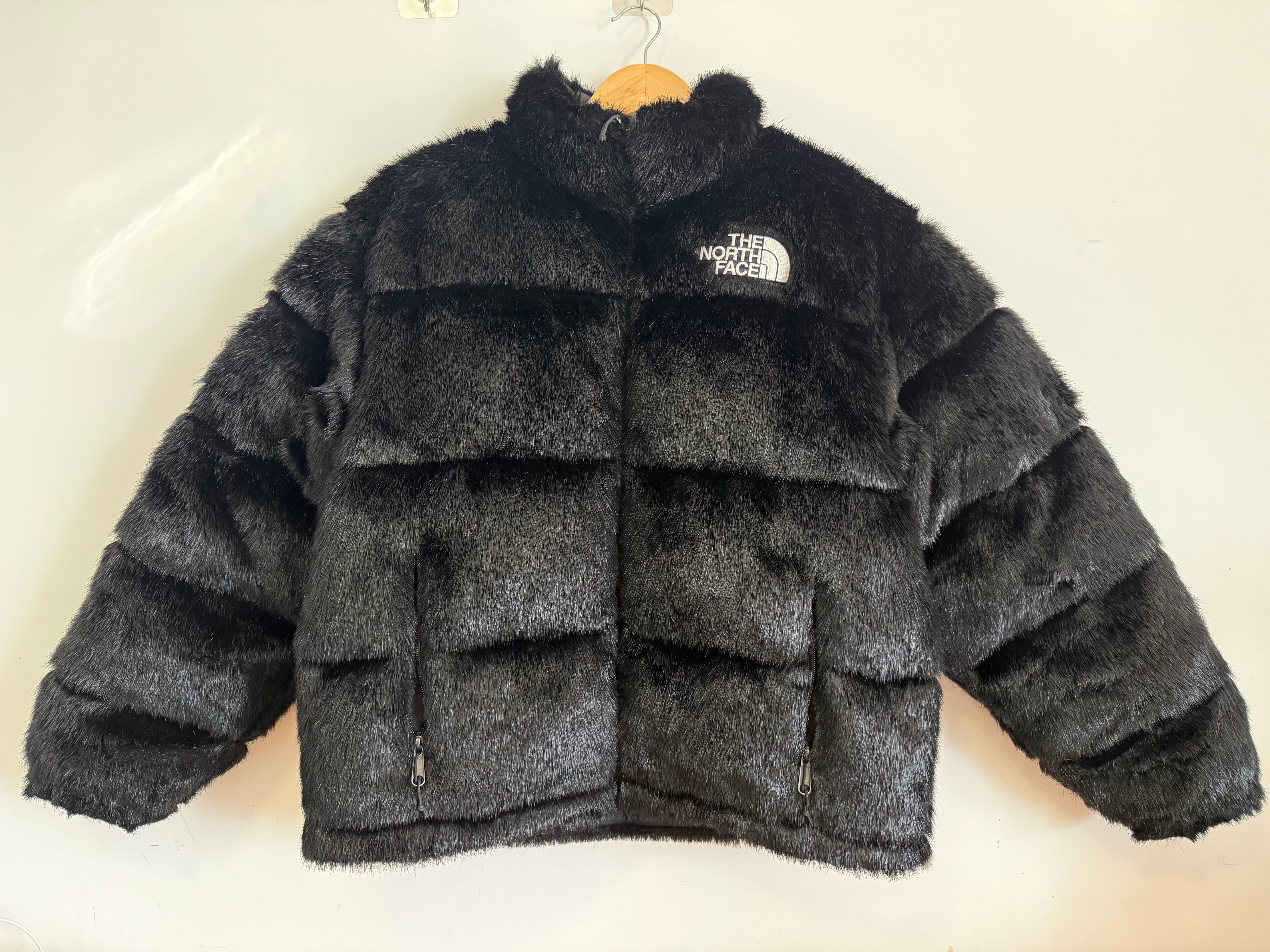 Supreme x The North Face Faux Fur Nuptse Jacket "Black"