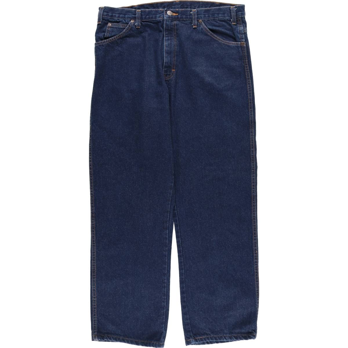 古着 濃紺 ディッキーズ Dickies ストレートデニムパンツ メンズw36相当/eaa610874