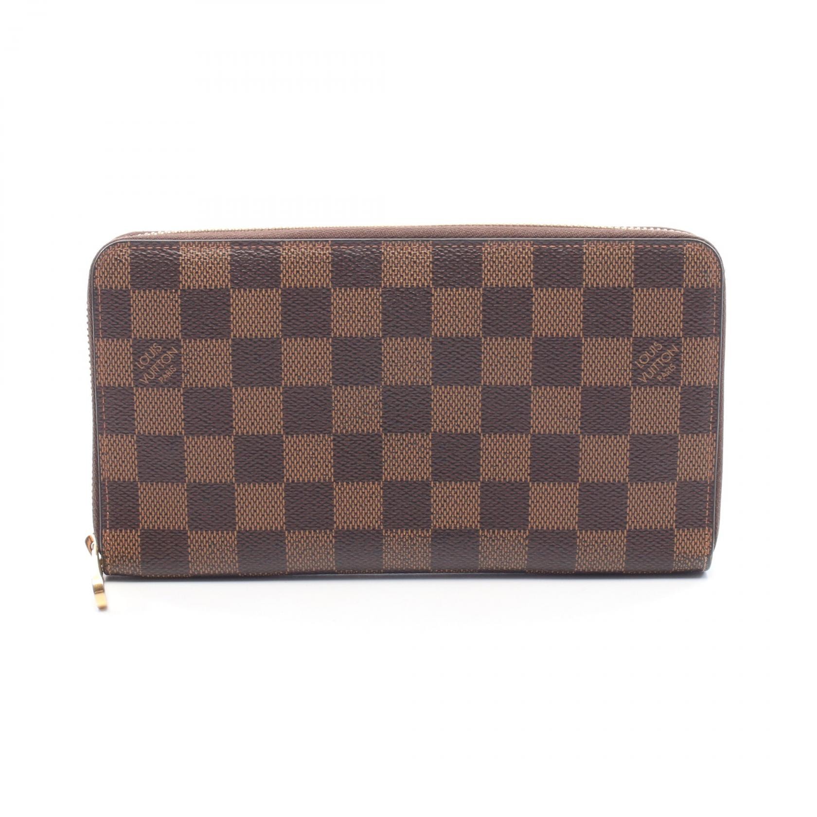 ルイ・ヴィトン LOUIS VUITTON ジッピーオーガナイザー ダミエエベヌ ラウンド長財布 財布 レザー PVC メンズ レディース ブラウン系 N60003 【中古】