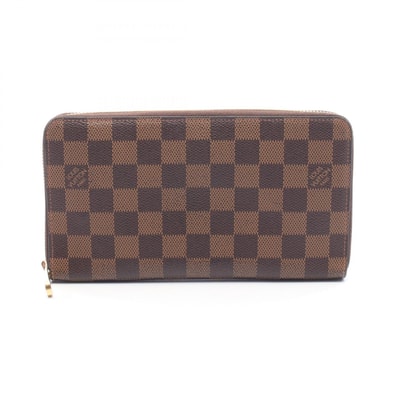 ルイ・ヴィトン LOUIS VUITTON ジッピーオーガナイザー ダミエエベヌ ラウンド長財布 財布 レザー PVC メンズ レディース ブラウン系 N60003 【中古】