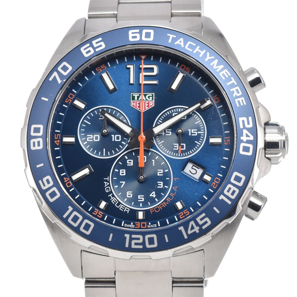 タグホイヤー TAG HEUER CAZ1014.BA0842 フォーミュラ1 クロノグラフ デイト ブルー クォーツ メンズ 美品 箱・保証書付き 腕時計 L#150901