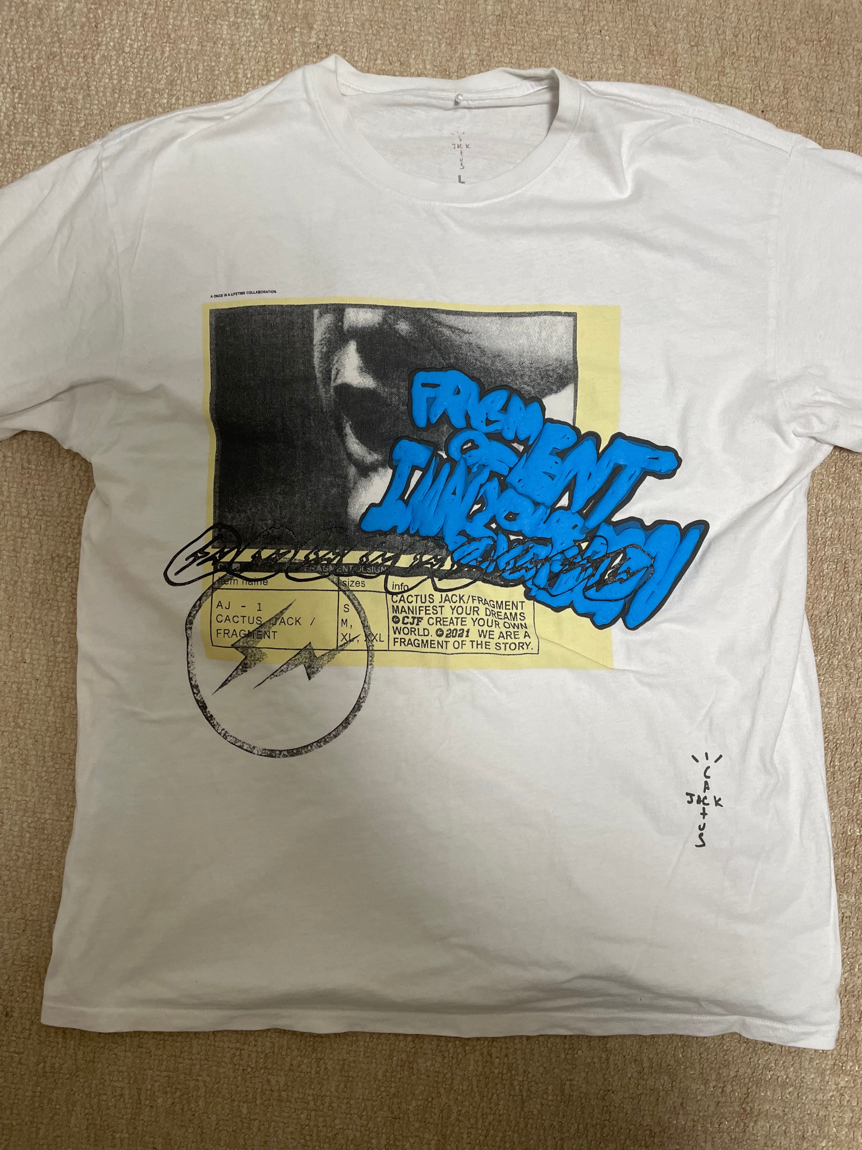 Travis Scott Cactus Jack For Fragment Manifest Tee "White"