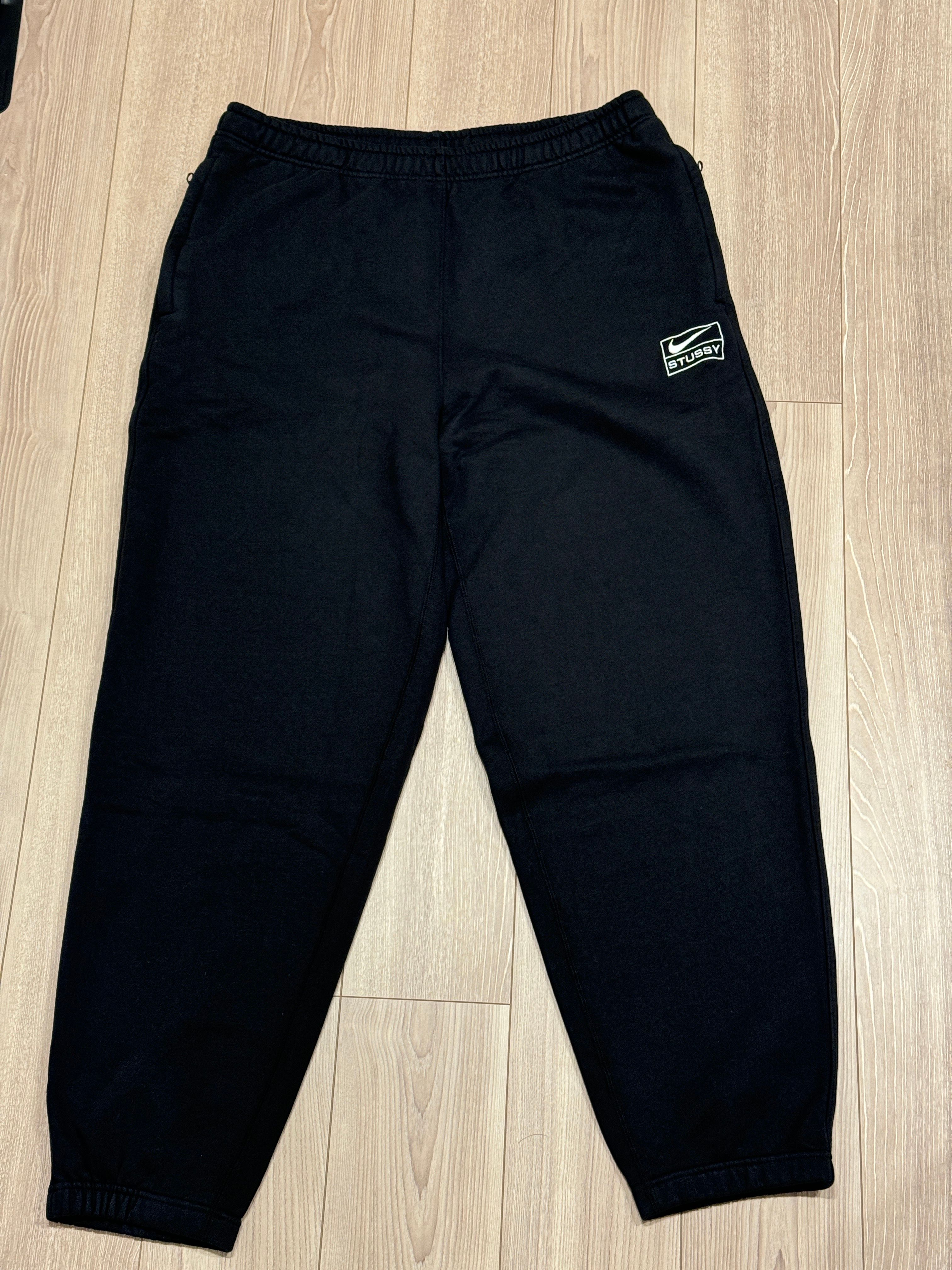 Stussy x Nike Stone Washed Fleece Pant "Black" (US Size) FN5235-010