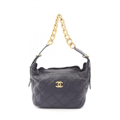 シャネル CHANEL マトラッセ ショルダーバッグ バッグ ラムスキン(羊革) レディース ネイビー系 AS2910 【中古】