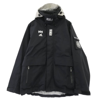 DESCENDANT ディセンダント パンツ HELLY HANSEN OCEAN FREY HELLY TECH SPINDRIFT JACKET オーシャン フレイ ヘリーテック スピンドリフト ジャケット ブラック系 XL【美品】【中古】