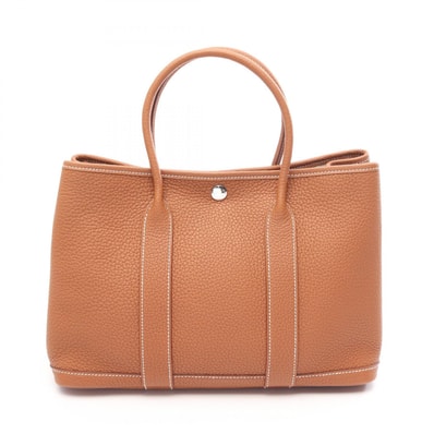 エルメス HERMES ガーデンパーティTPM トートバッグ バッグ レザー ネゴンダ ネゴンダ ゴールド レディース ブラウン系 【中古】