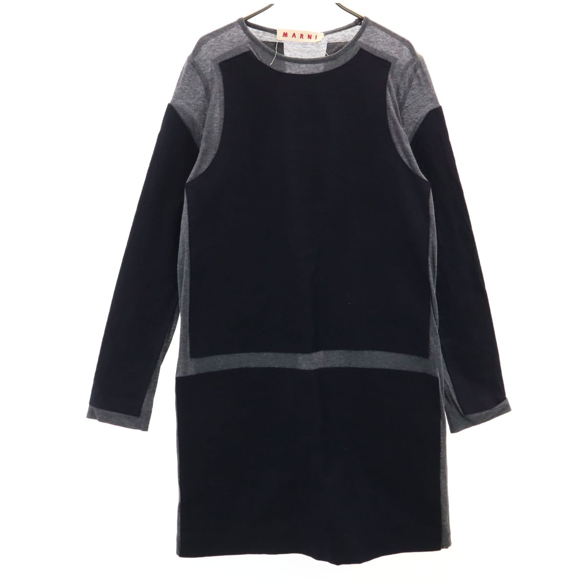 MARNI マルニ イタリア製 長袖 ワンピース 42 ブラック