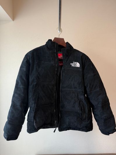 Supreme x The North Face Suede Nuptse Jacket "Black"