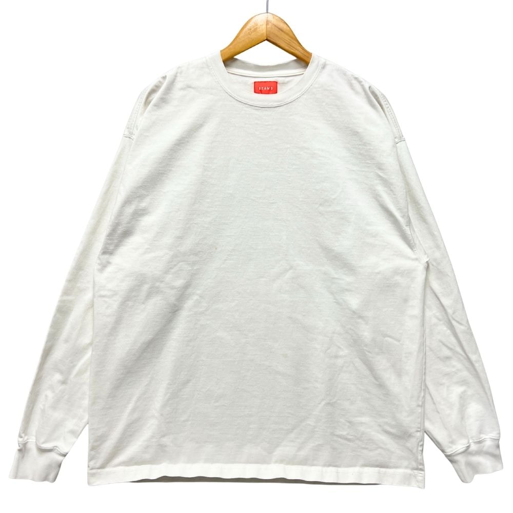 BEAMS ビームス スビン ギザコットン ロングスリーブ Tシャツ ホワイト サイズM 正規品 / 40873