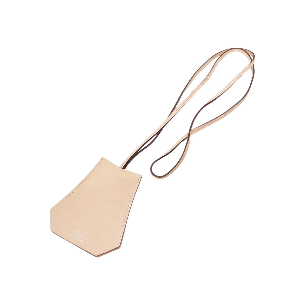 HERMES エルメス キーリング クロシェット レザー T刻印 AM012UH ピンク シルバー金具