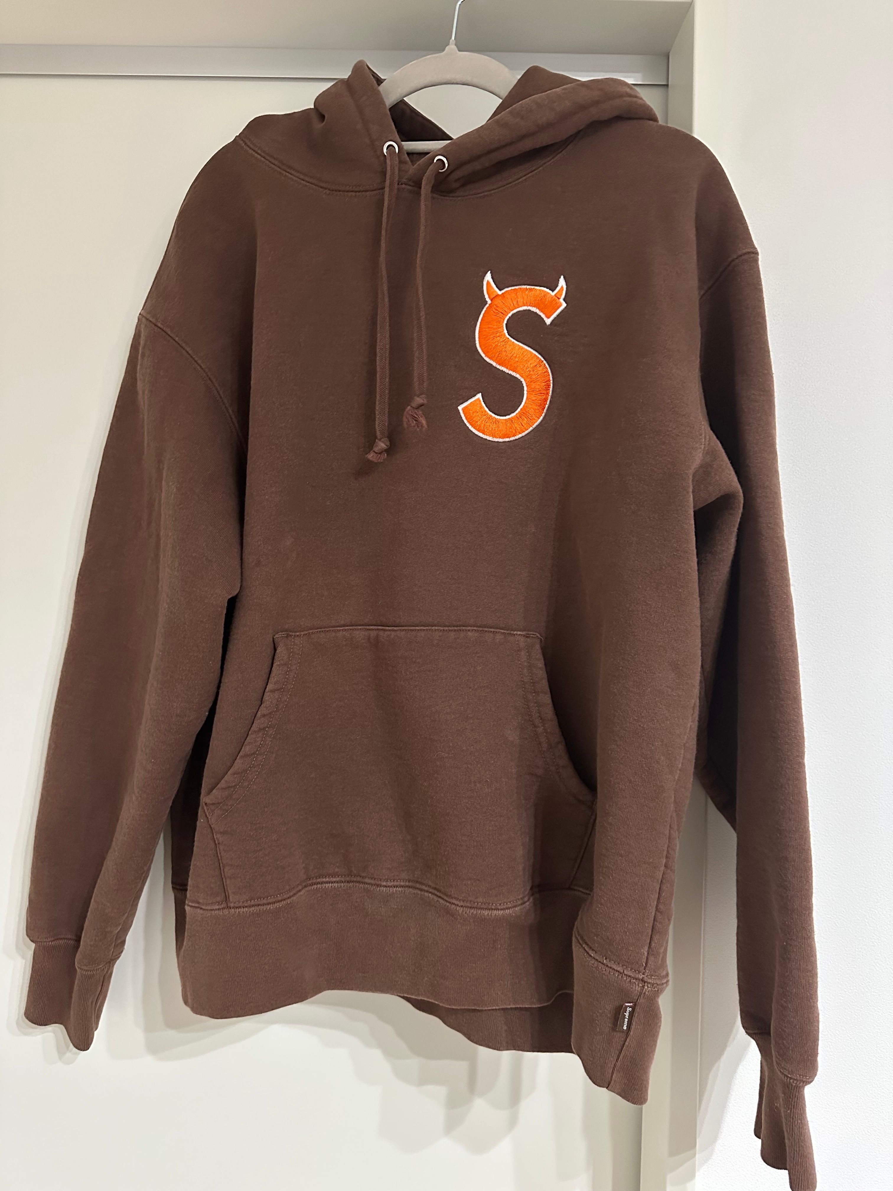 Supreme S Logo Hooded Sweatshirt "Brown" (22FW)