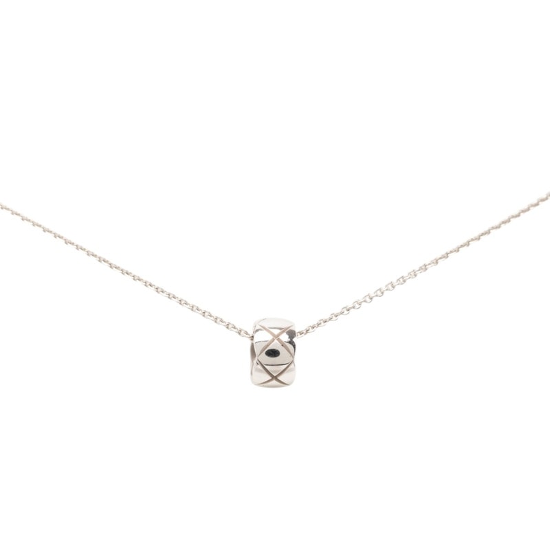 シャネル ココクラッシュ マトラッセ ネックレス K18WG ホワイトゴールド レディース CHANEL 【中古】
