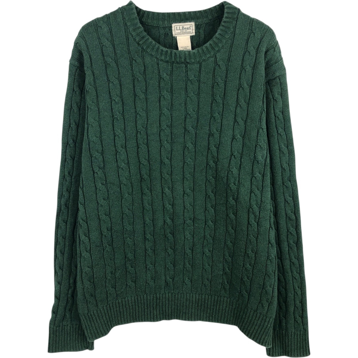 古着 90~00年代 エルエルビーン L.L.Bean ケーブル編み コットンニットセーター メンズL相当/eaa627439