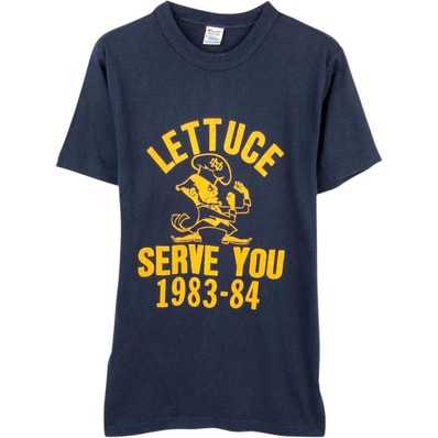 古着 80年代 チャンピオン Champion トリコタグ FIGHTIN' IRISH ノートルダム大学 ファイティングアイリッシュ カレッジTシャツ USA製 レディースM相当 ヴィンテージ/eaa677261