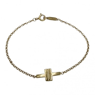 TIFFANY&Co. ティファニー ブレスレット T TWO アクセサリー ジュエリー Au750 18金YG K18イエローゴールド レディース 約2.9g【中古品】