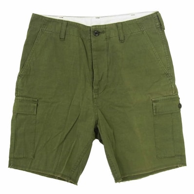 WACKO MARIA ワコマリア ショートパンツ カットオフ ミリタリー カーゴ ショーツ ショート ハーフ パンツ カーキ系 S【中古】