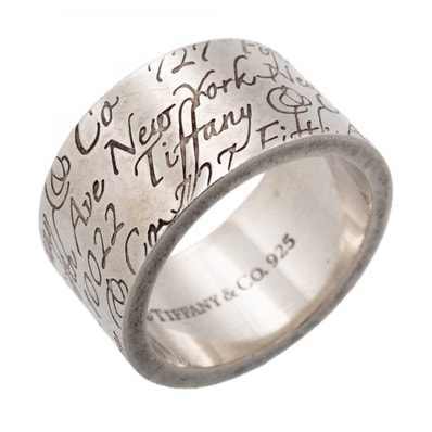 ★SALE【6jcb0859-k】ティファニー リング ノーツ シルバー925 9.5号【中古】レディース