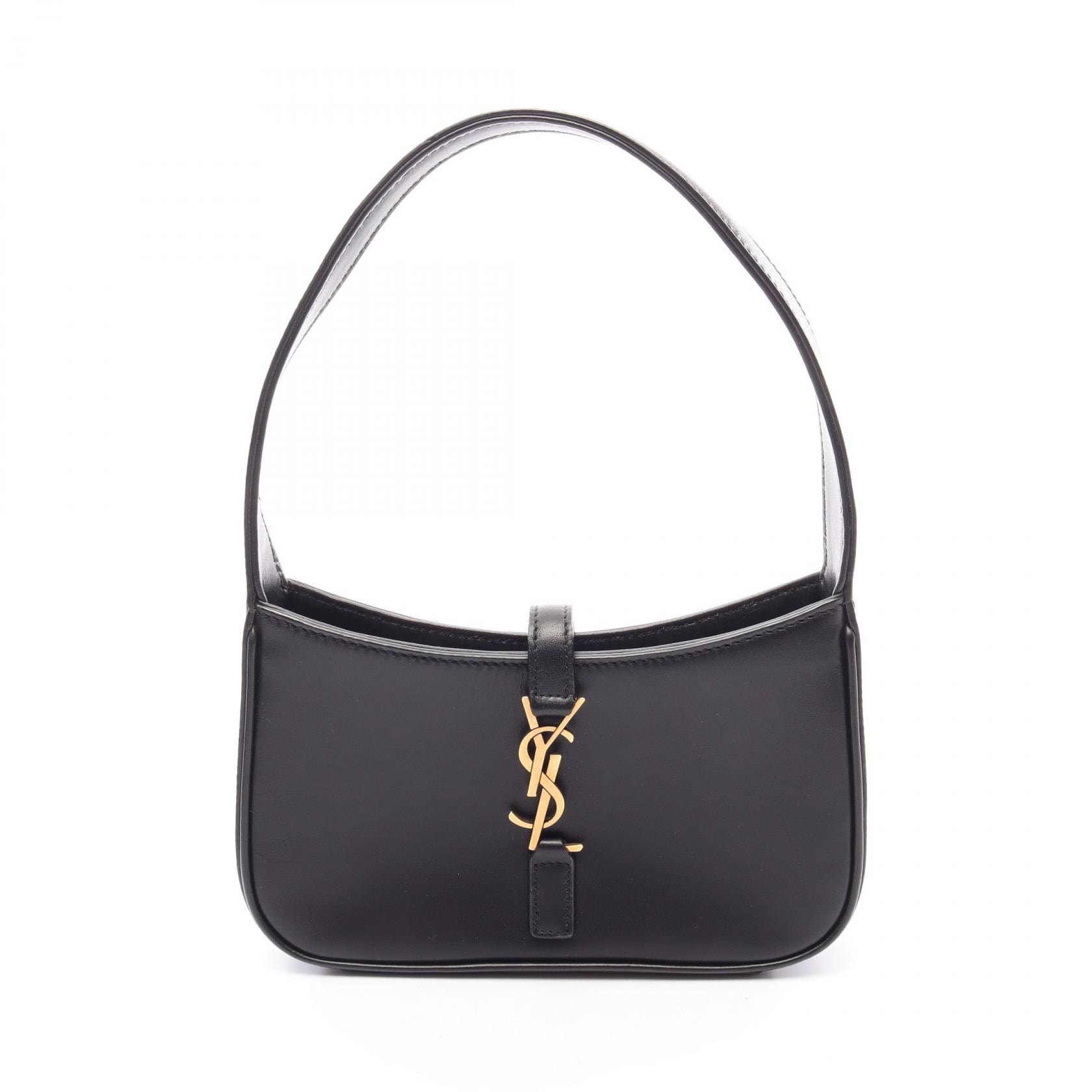 サンローランパリ SAINT LAURENT PARIS ミニ ホーボー LE 5 A 7 ハンドバッグ バッグ レザー レディース ブラック系 7103182R20W 【中古】