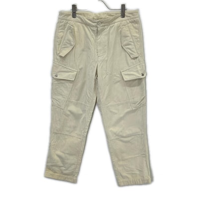 モンクレール 【GENIUS】MONCLER 1952 PANTALONE SPORTIVO アイボリー コーデュロイカーゴパンツ 46