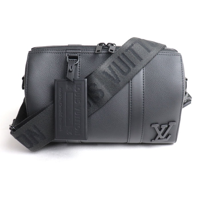 LOUIS VUITTON ルイ・ヴィトン シティ・キーポル 2Wayショルダーバッグ アエログラム ブラック M59255 IC メンズ【中古】【美品】