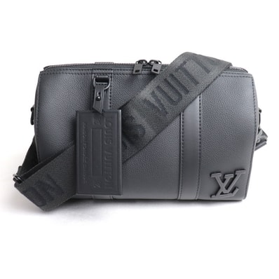 LOUIS VUITTON ルイ・ヴィトン シティ・キーポル 2Wayショルダーバッグ アエログラム ブラック M59255 IC メンズ【中古】【美品】