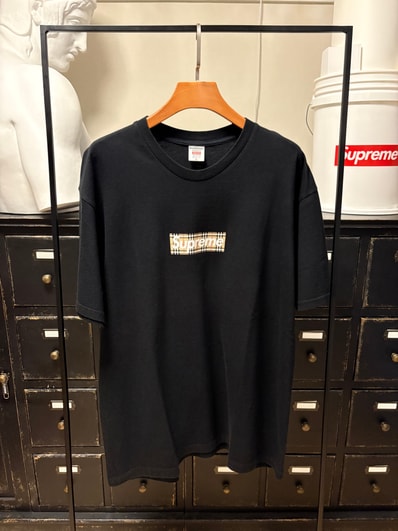 Supreme / Burberry Box Logo Tee "Black"