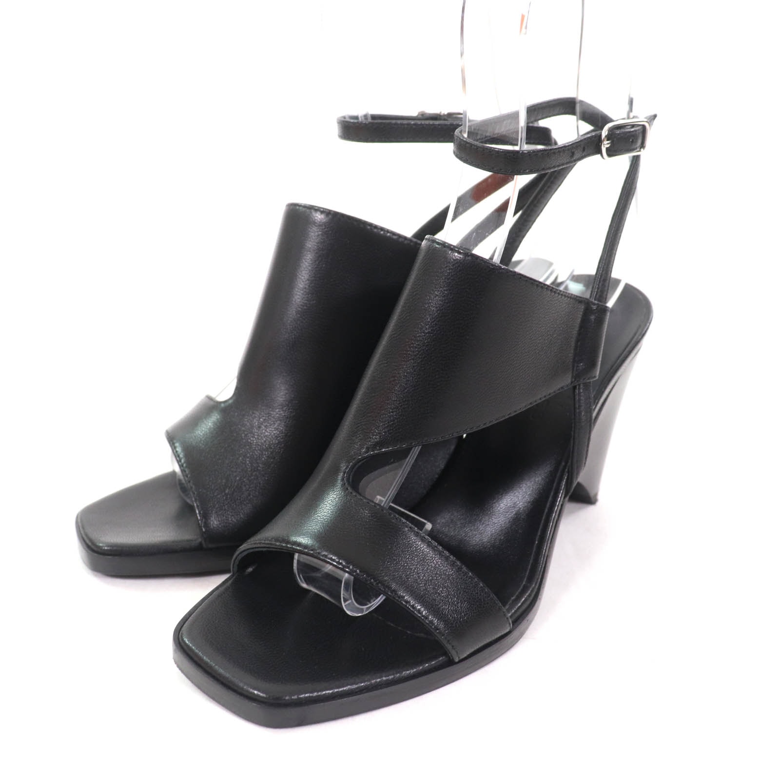 未使用品 エルメス
 サンダル アンコニュ85 ブラック レディース 35