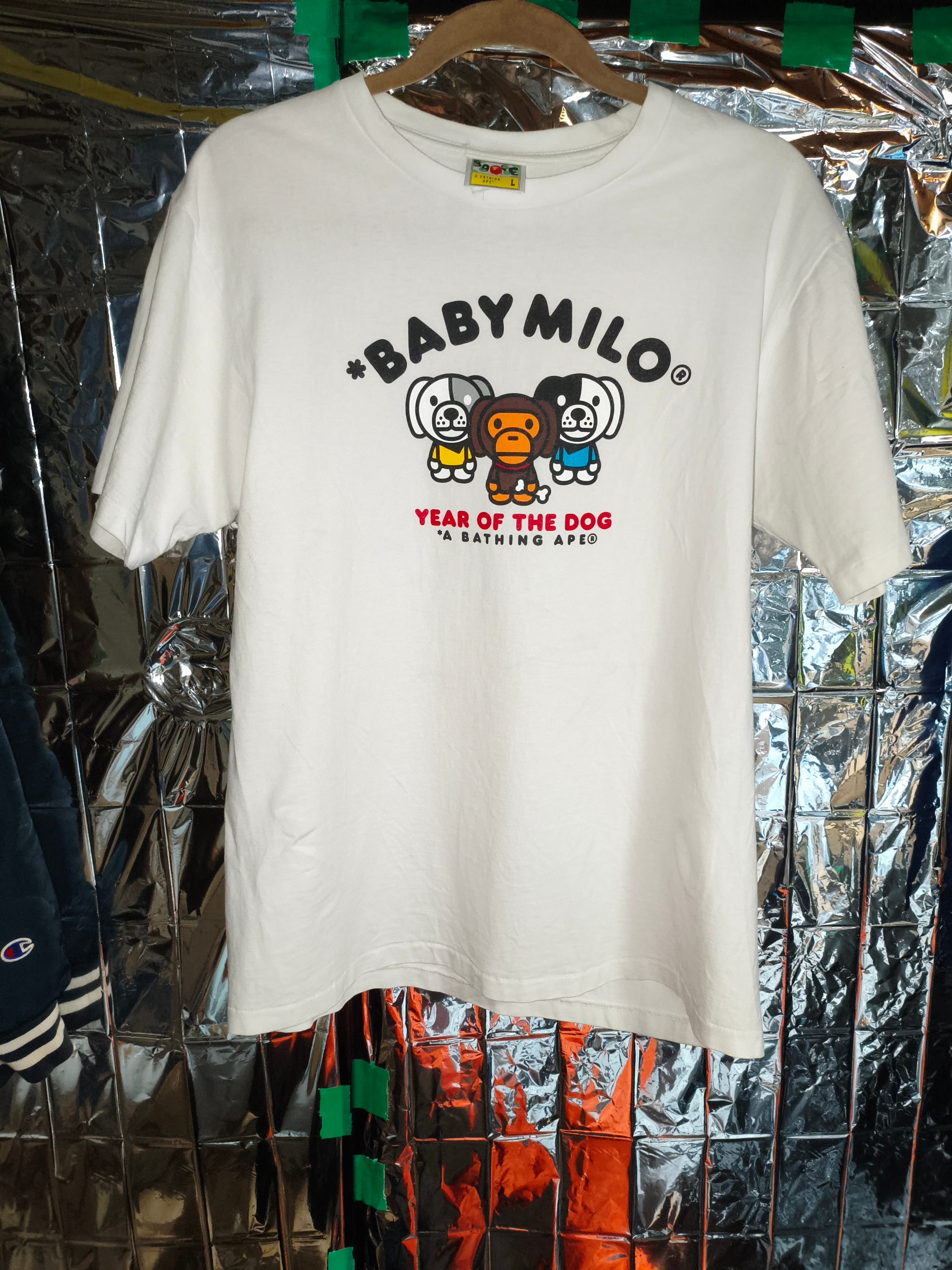 A BATHING APE Year Of The Snake Baby Milo Mens Tee "White"