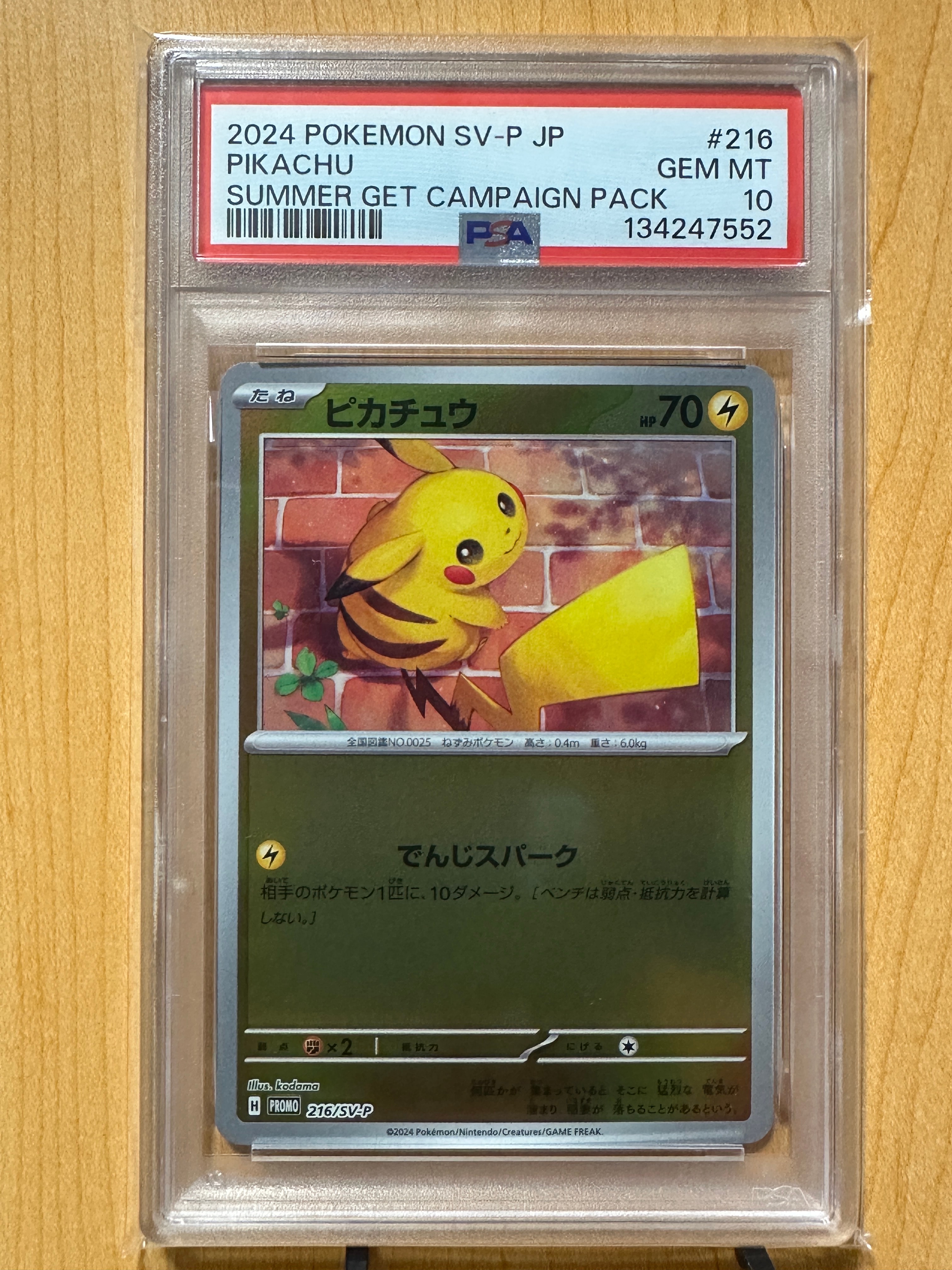 ピカチュウ P [SV-P 216](プロモカードパック「ポケカの夏がキタ!プロモカードGetキャンペーン!」)