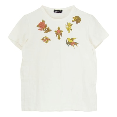 tricot COMME des GARCONS トリココムデギャルソン Tシャツ TI-T061 プリント 半袖 Tシャツ カットソー ホワイト系 サイズ表記無【中古】