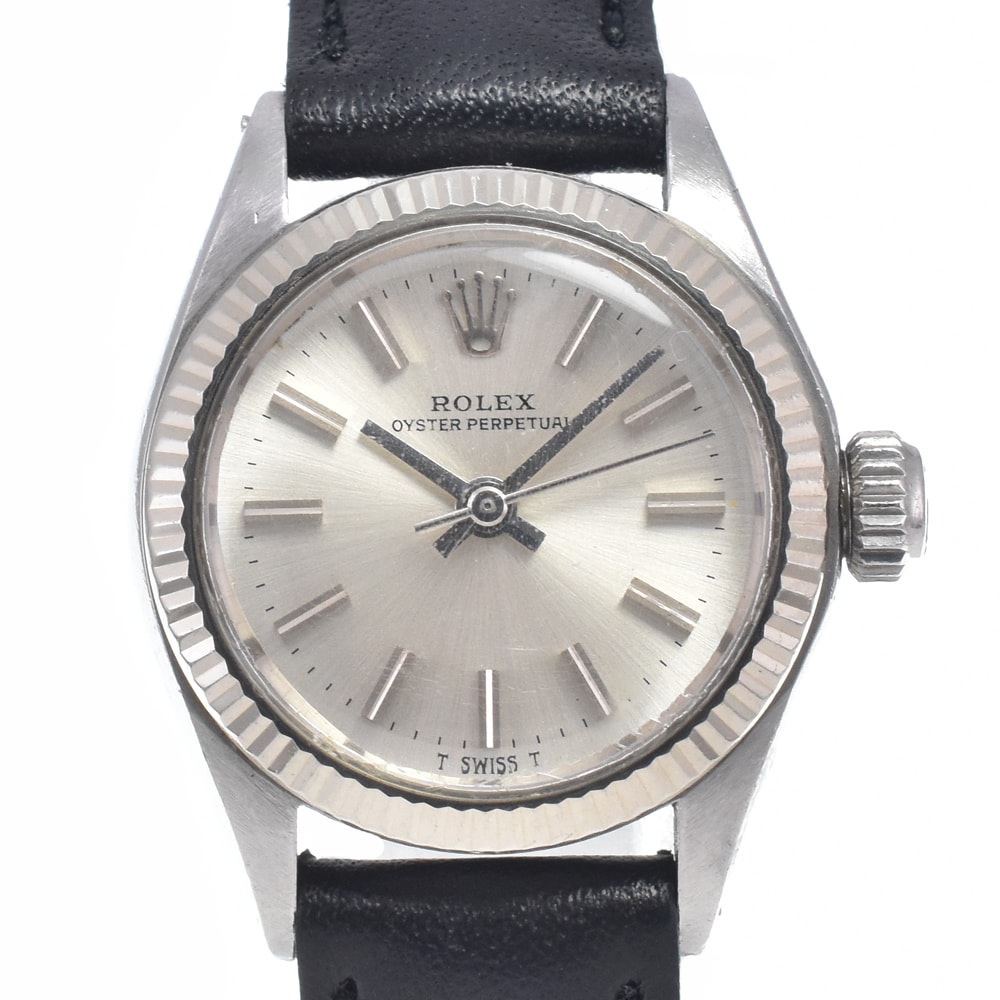 ロレックス ROLEX 6619 ヴィンテージ オイスターパーペチュアル Cal.1161 シルバー 自動巻き レディース 良品 腕時計 I#147783