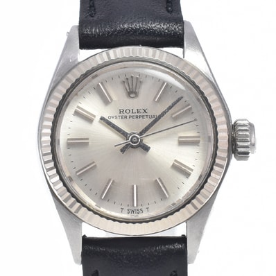 ロレックス ROLEX 6619 ヴィンテージ オイスターパーペチュアル Cal.1161 シルバー 自動巻き レディース 良品 腕時計 I#147783