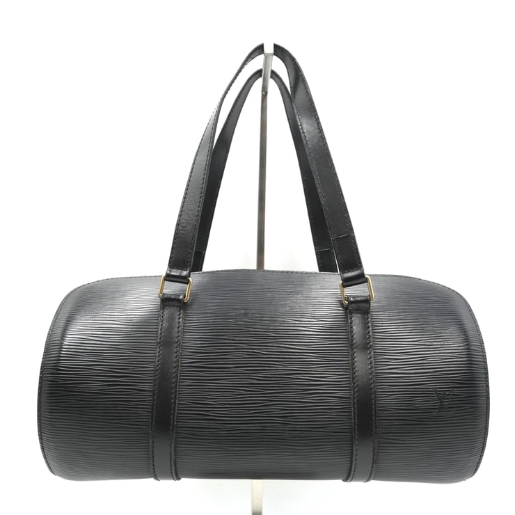 LOUIS VUITTON(ルイ・ヴィトン)スフロ ヴィンテージ ハンドバッグ エピ ノワール ブラック 筒型 ゴールド金具 レディース【中古】