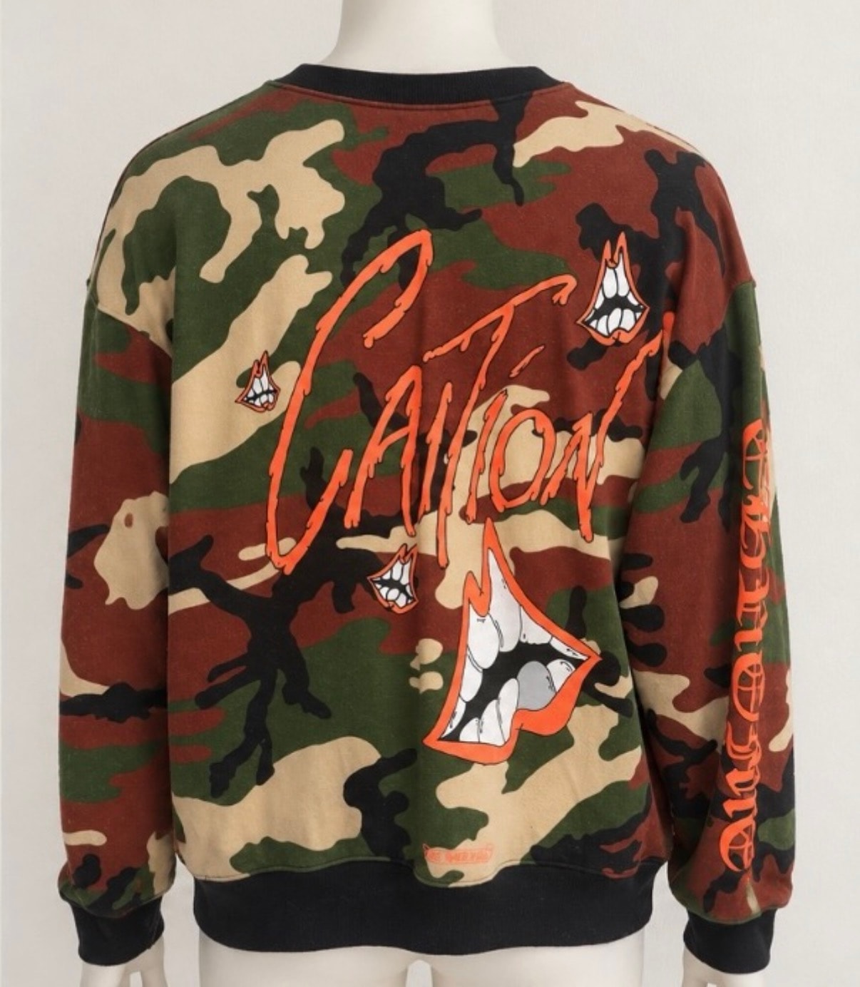 Chrome Hearts PPO Caution Sweatshirt Matty Boy Print Camouflage "Green/Brown"