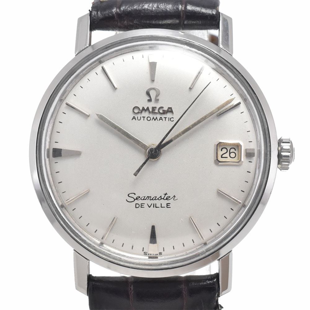 オメガ OMEGA 14910 SC-62 ヴィンテージ シーマスター デビル Cal.562 デイト シルバー 自動巻き メンズ 良品 腕時計 I#149950