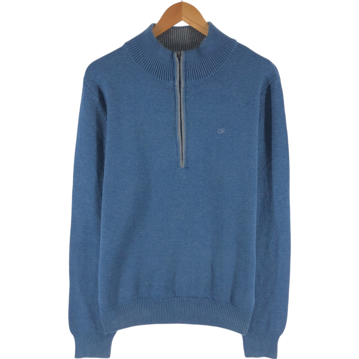 古着 カルバンクライン Calvin klein コットンニットハーフジップセーター メンズM相当/eaa501769