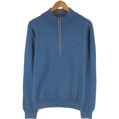 古着 カルバンクライン Calvin klein コットンニットハーフジップセーター メンズM相当/eaa501769