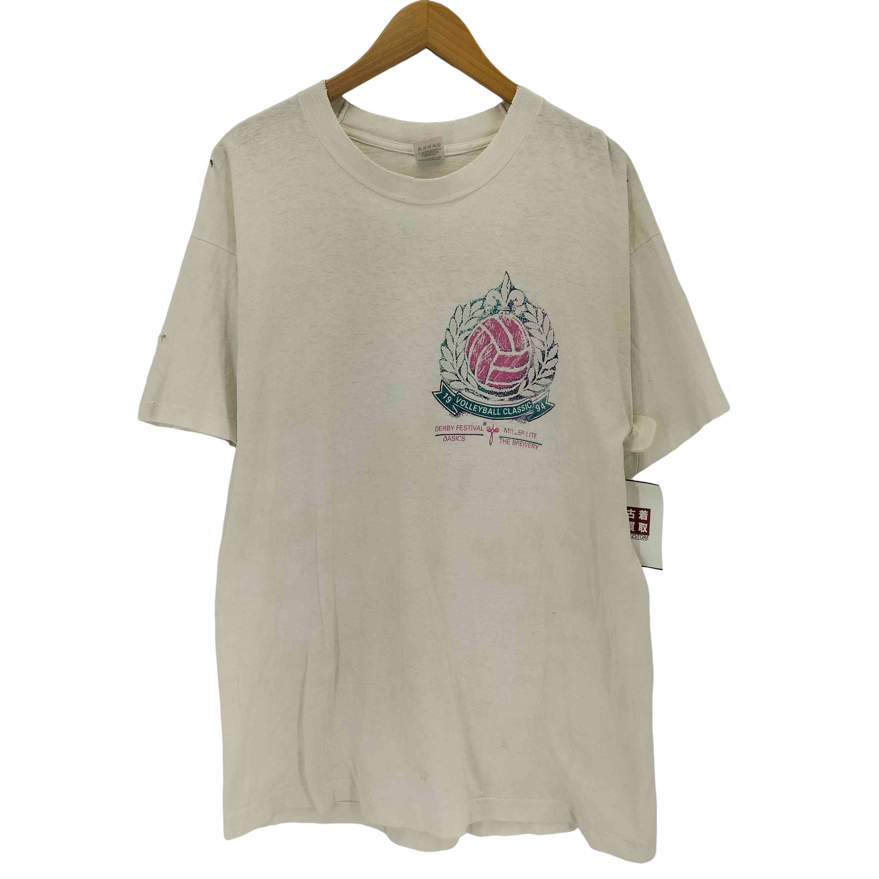 90s シングルステッチ 両面プリント クルーネックTシャツ【1143389859292】
