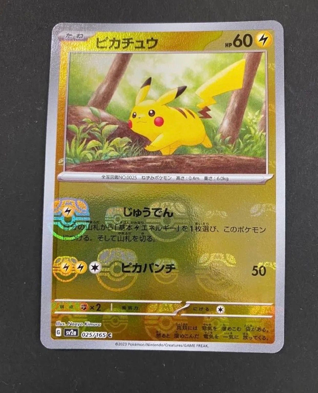 ピカチュウ C: マスターボールミラー (マスボピカチュウ) [SV2a 025/165](強化拡張パック「ポケモンカード151」)