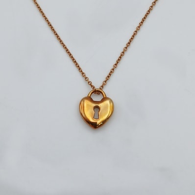 TIFFANY&Co. ティファニー ハートロックペンダント ネックレス K18イエローゴールド ゴールド レディース【中古】