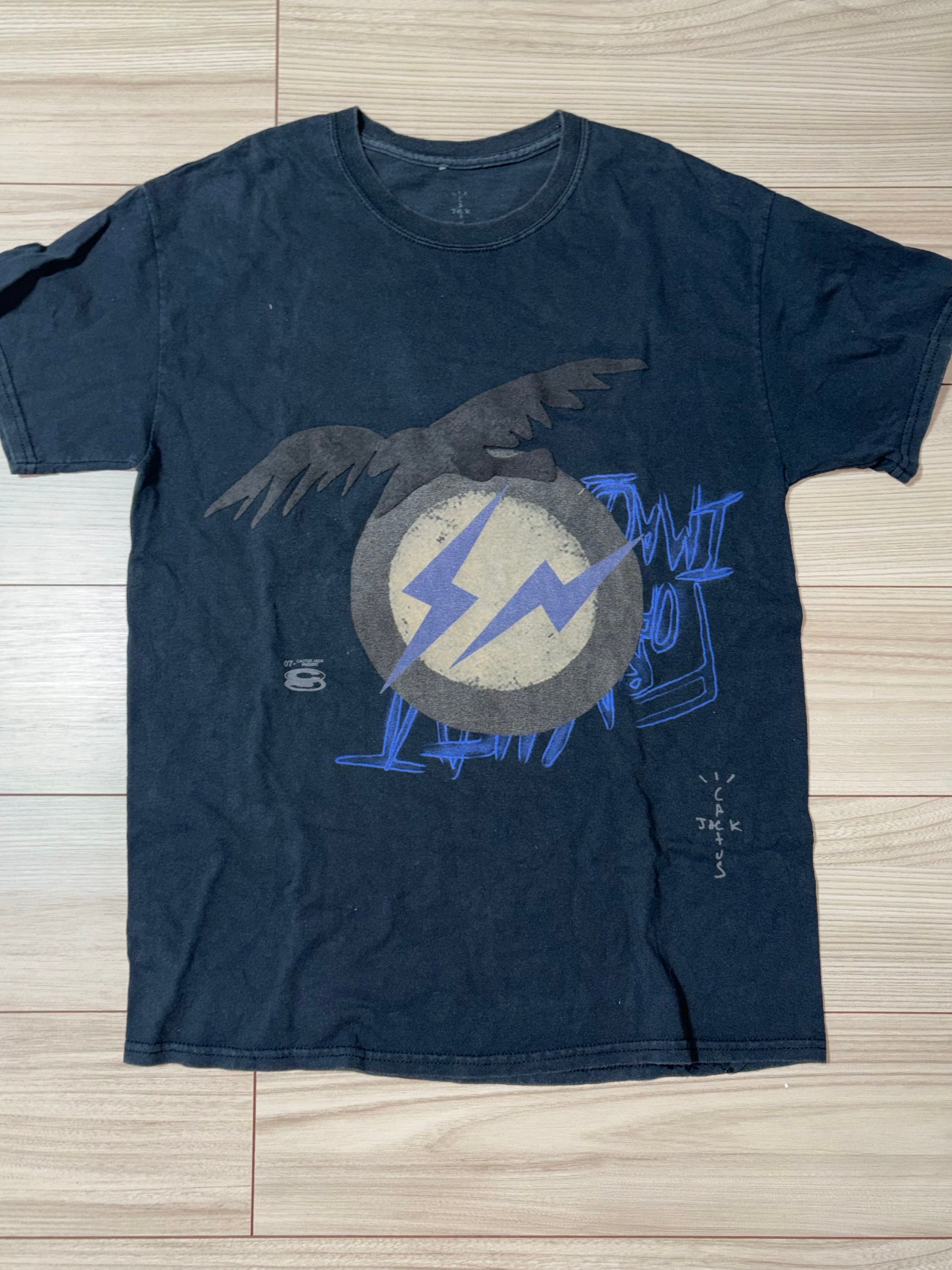 トラヴィススコット カクタスジャック フォー フラグメント クリエイト Tシャツ "ブラック"