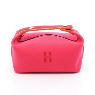 エルメス HERMES ブリッドアブラックPM ハンドバッグ バッグ キャンバス ハイビスカス レディース ピンク系 / ボルドー系 / オレンジ系 H104222M 04 【中古】