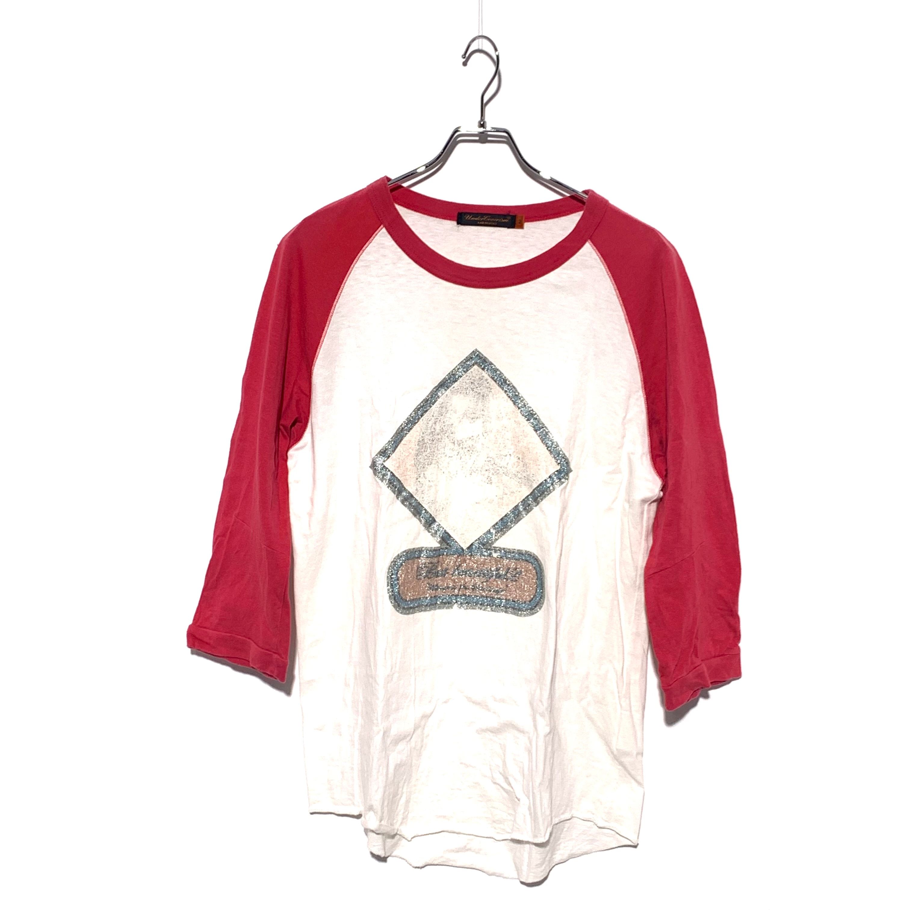 ひび割れラメ加工 ラグランスリーブ七分丈カットソー