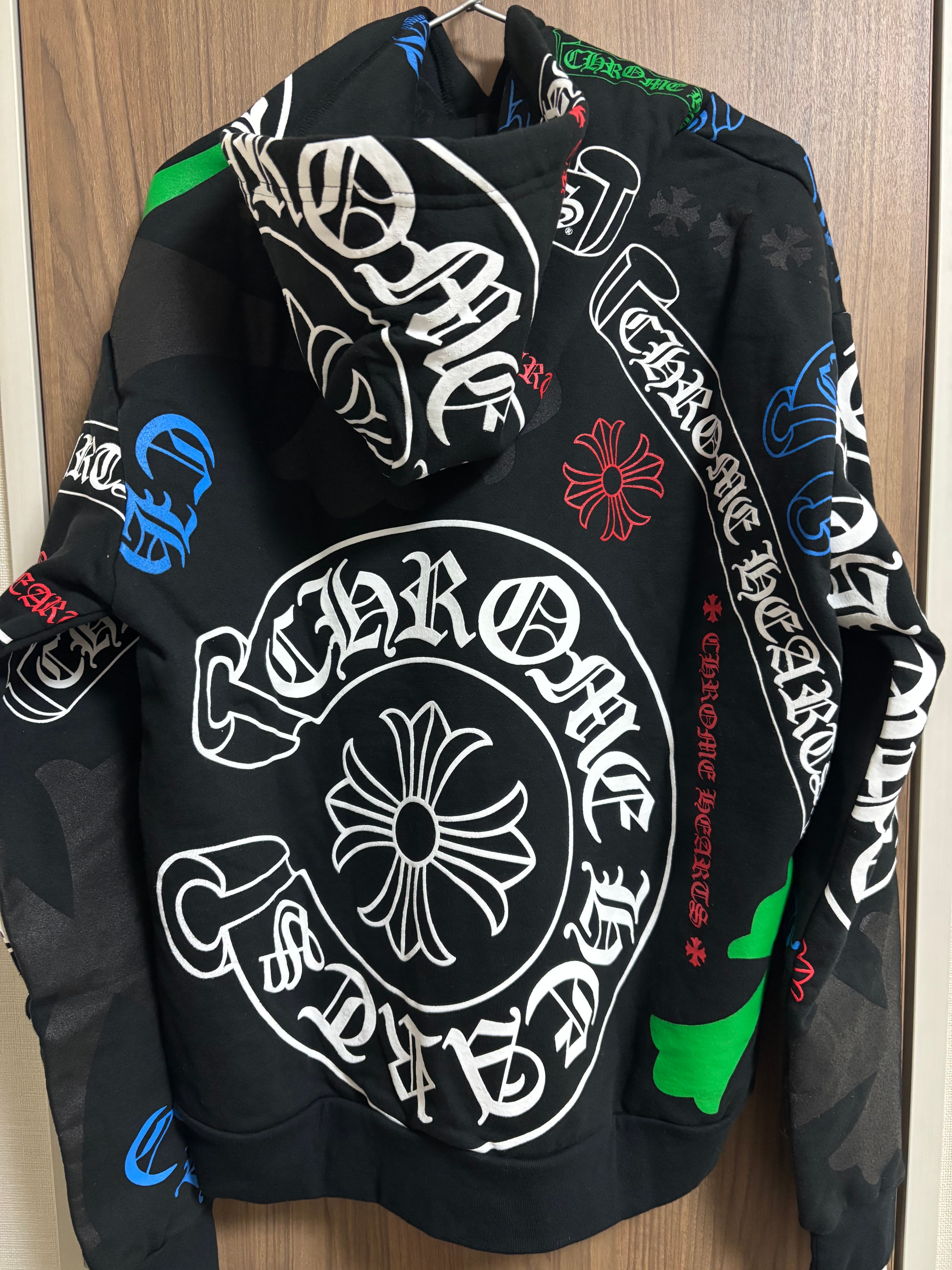 Chrome Hearts Stencil Pattern Print Hoodie Online Exclusive "Black/Multi Color"