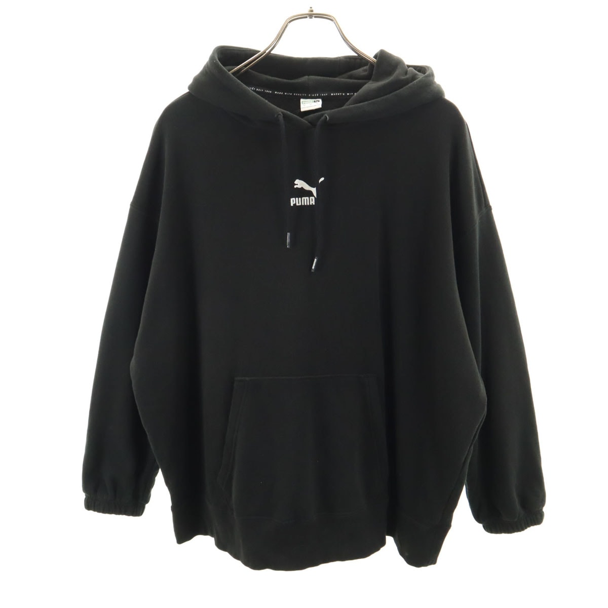 PUMA プーマ 長袖 スウェットパーカー S 黒 プルオーバー