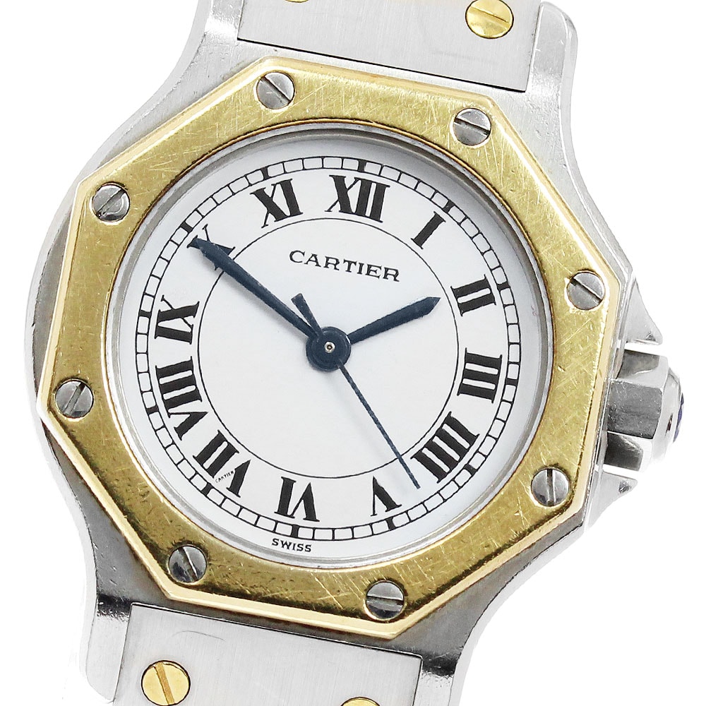 カルティエ サントスオクタゴンSM 自動巻き レディース 【中古】